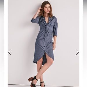 Chambray Lucky Brand Twist Front Dress